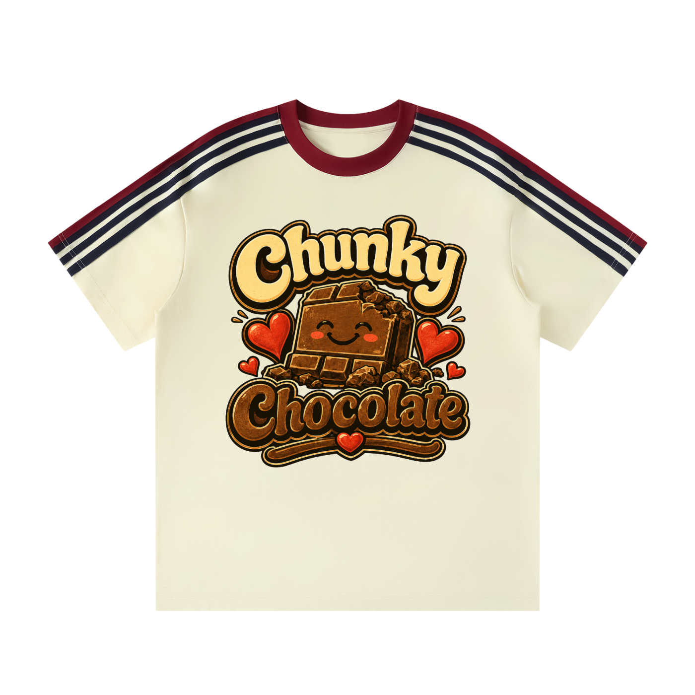 Chunky Chocolate Color Block Striped T-Shirt