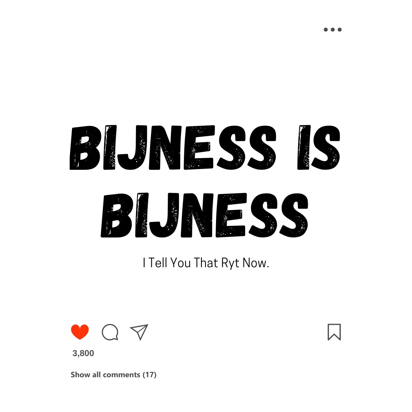 Bijness Post/Reel!